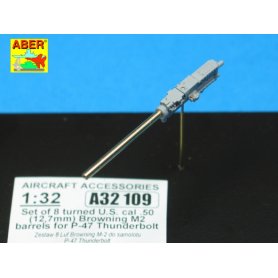 ABER 1:32 Zestaw 8 luf .50 Browning M2 do Republic P-47 Thunderbolt