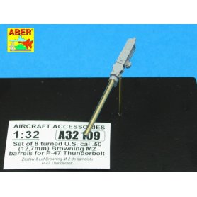 ABER 1:32 Zestaw 8 luf .50 Browning M2 do Republic P-47 Thunderbolt