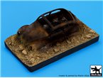 Black Dog 1:35 BASE - Destroyed German car in Afrika 