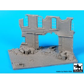 Black Dog 1:72 Ulica ze zrujnowanym domem | Podstawka pod figurki |