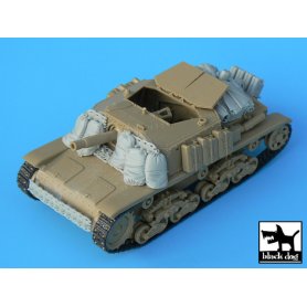 Black Dog Semovente M40-75/18 accessories set for Tamiya kit, 17 resin parts