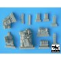 Black Dog Semovente M40-75/18 accessories set for Tamiya kit, 17 resin parts