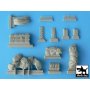 Black Dog Carro armato accessories set for Tamiya kit, 18 resin parts