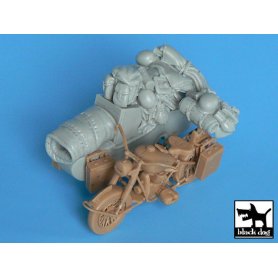 Black Dog 1:35 Akcesoria do niemieckego motocykla dla Master BOX