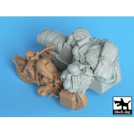 Black Dog 1:35 Akcesoria do niemieckego motocykla dla Master BOX