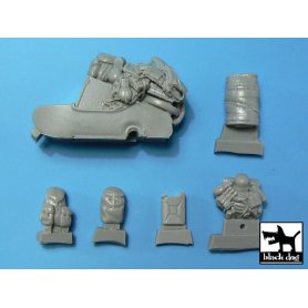 Black Dog 1:35 Akcesoria do niemieckego motocykla dla Master BOX