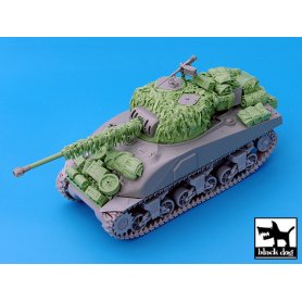 Black Dog British Sherman Firefly hessian tape camo net for Dragon