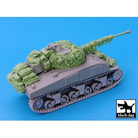 Black Dog British Sherman Firefly hessian tape camo net for Dragon