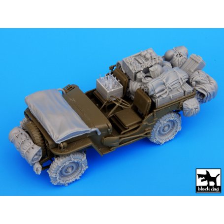 Black Dog US Jeep big accessories set for Tamiya