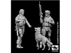 Black Dog 1:35 Kobieta żołnierz USA z psem i żołnierz USA w Afganistanie | 2 figurki |