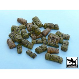 Black Dog Tentage + bedrolls 1 accessories set 24 resin parts
