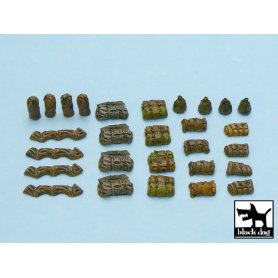 Black Dog Tentage + bedrolls 3 accessories set 28 resin parts