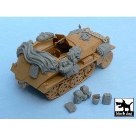 Black Dog Sd.Kfz.250 accessories set for Tamiya 32550, 18 resin parts