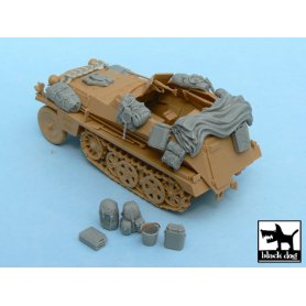Black Dog Sd.Kfz.250 accessories set for Tamiya 32550, 18 resin parts