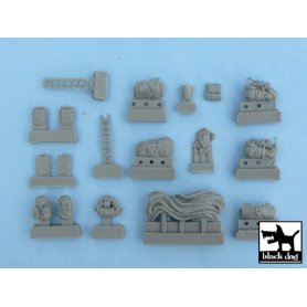Black Dog Sd.Kfz.250 accessories set for Tamiya 32550, 18 resin parts