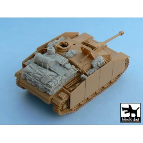 Black Dog Sturmgeschutz III Ausf.G accessories set for Tamiya 32525, 13 resin parts
