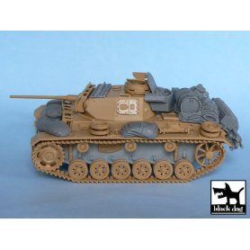 Black Dog Pz.Kpfw.III Ausf L accessories set for Tamiya 32524, 10 resin parts