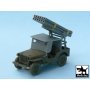 Black Dog Jeep with rocket launcher for Tamiya 32552, 43 resin parts