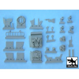 Black Dog HUMVEE Iraq war accessories set for Tamiya, 30 resin parts