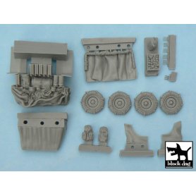 Black Dog Krupp Protze accessories set for Tamiya 32534, 19 resin parts