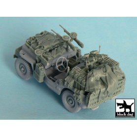 Black Dog British SAS Jeep north Africa 1942 for Tamiya 32552, 34 resin parts