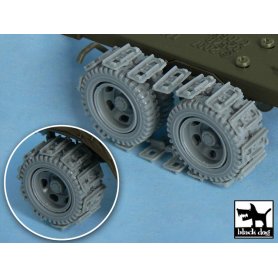 Black Dog US 2 1/2 ton Cargo Truck Traction devices for Tamiya 32548, 42 resin parts