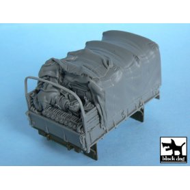 Black Dog US 2 1/2 ton Cargo Truck open cargo bay canvas for Tamiya 32548, 1 resin part