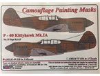 AML 1:48 Kamuflaż do Curtiss P-40 Kittyhawk Mk.Ia