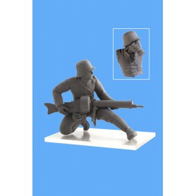 ICM 1:35 German infantry in Gas aasks 1918 4 figurki