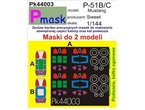 Pmask 1:144 Masks for North American P-51B / C / Sweet 