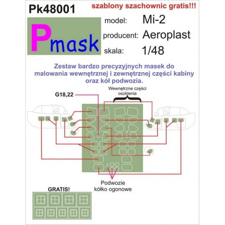 PMASK Pk48001 MI-2 AEROPLAST 1/48