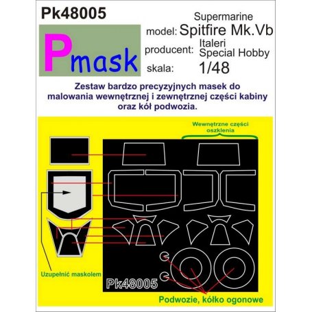 PMASK Pk48005 SPITFIRE V ITALERI(SH