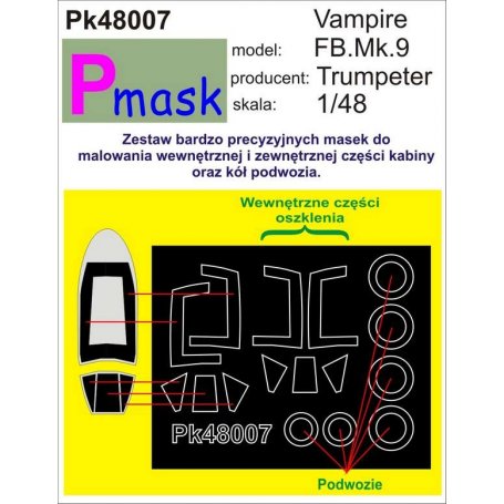 PMASK Pk48007 VAMPIRE MK9 TRUMPETER