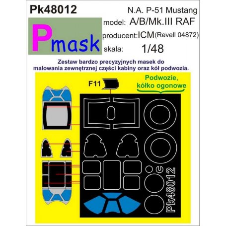 PMASK Pk48012 MUSTANG RAF REVELL