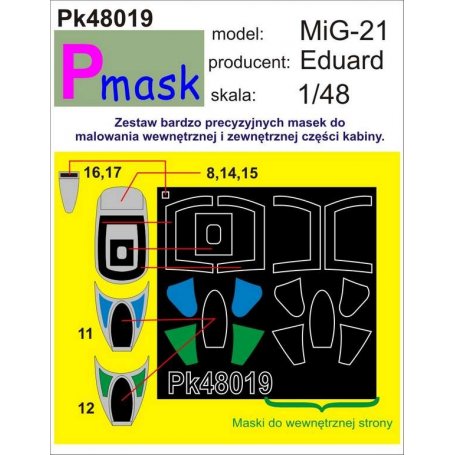 PMASK Pk48019 MIG-21 EDUARD