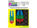 Pmask 1:48 Maski do Curtiss P-40 dla Hobby Boss