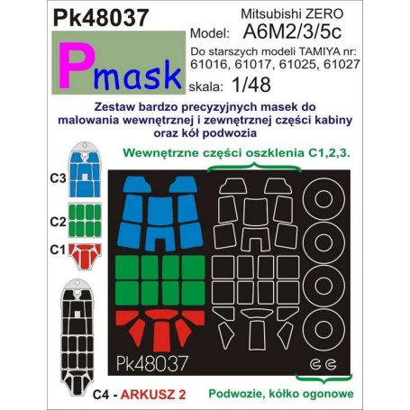 PMASK Pk48037 A6M ZERO/RUFE TAMIYA