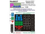 Pmask 1:48 Maski do Mitsubishi A6M Zero / Rufe dla Tamiya