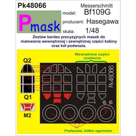 Pmask Pk48066 Messerschmitt Bf109G - Hasegawa