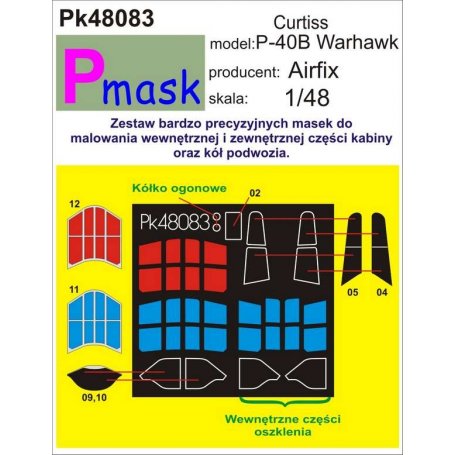 Pmask Pk48083 Curtis P-40B Warhawk (Airfix)