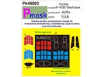 Pmask 1:48 Masks for Curtis P-40B Warhawk / Airfix 