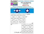 Pmask 1:32 USAAF templates for North American P-51 Mustang 