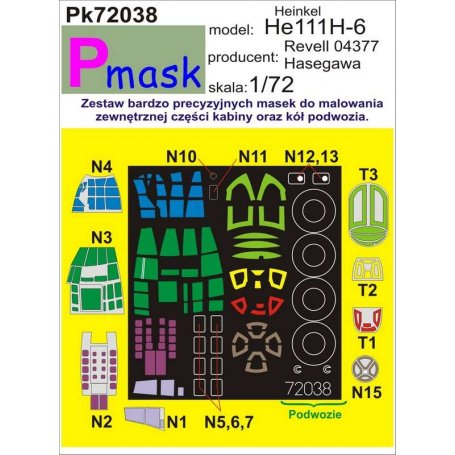 PMASK Pk72038 He111H-6 - Revell, Hasegawa
