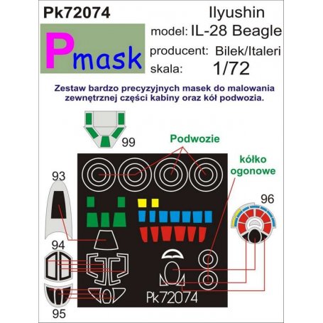 PMASK Pk72074 IĹ-28 Beagle - Bilek/Italeri