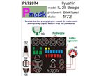 Pmask 1:72 Masks for Ilyushin Il-28 Beagle / Bilek / Italeri 