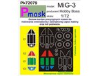 Pmask 1:72 Maski do MiG-3 dla Hobby Boss