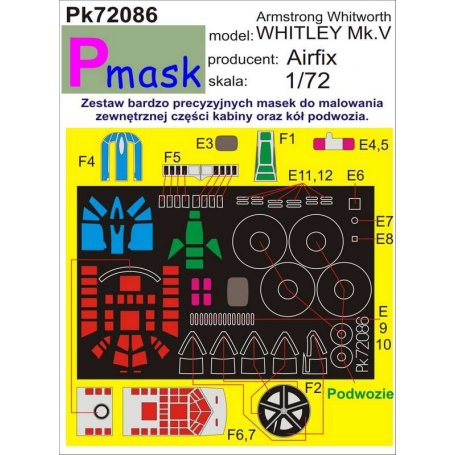 Pmask Pk72086 Whitworth Whitley Mk.V - Airfix