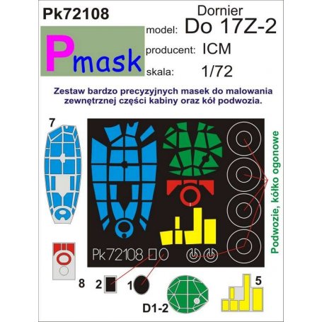 Pmask Pk72108 Dornier Do-17Z-2 ICM