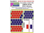 Pmask 1:35 Wheel masks for M1A1 Abrams - Tamiya 