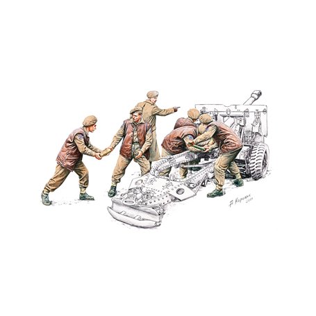 Bronco CB 1:35 25pdr gun crew | 6 figurek |